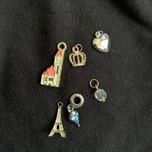 LOT OF 6 Random Charms Pendants